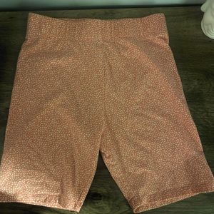 forever 21 coral cheetah print biker shorts